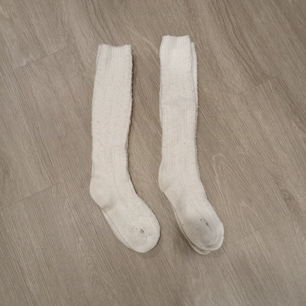 NEW White Cream A New Day Boot Socks